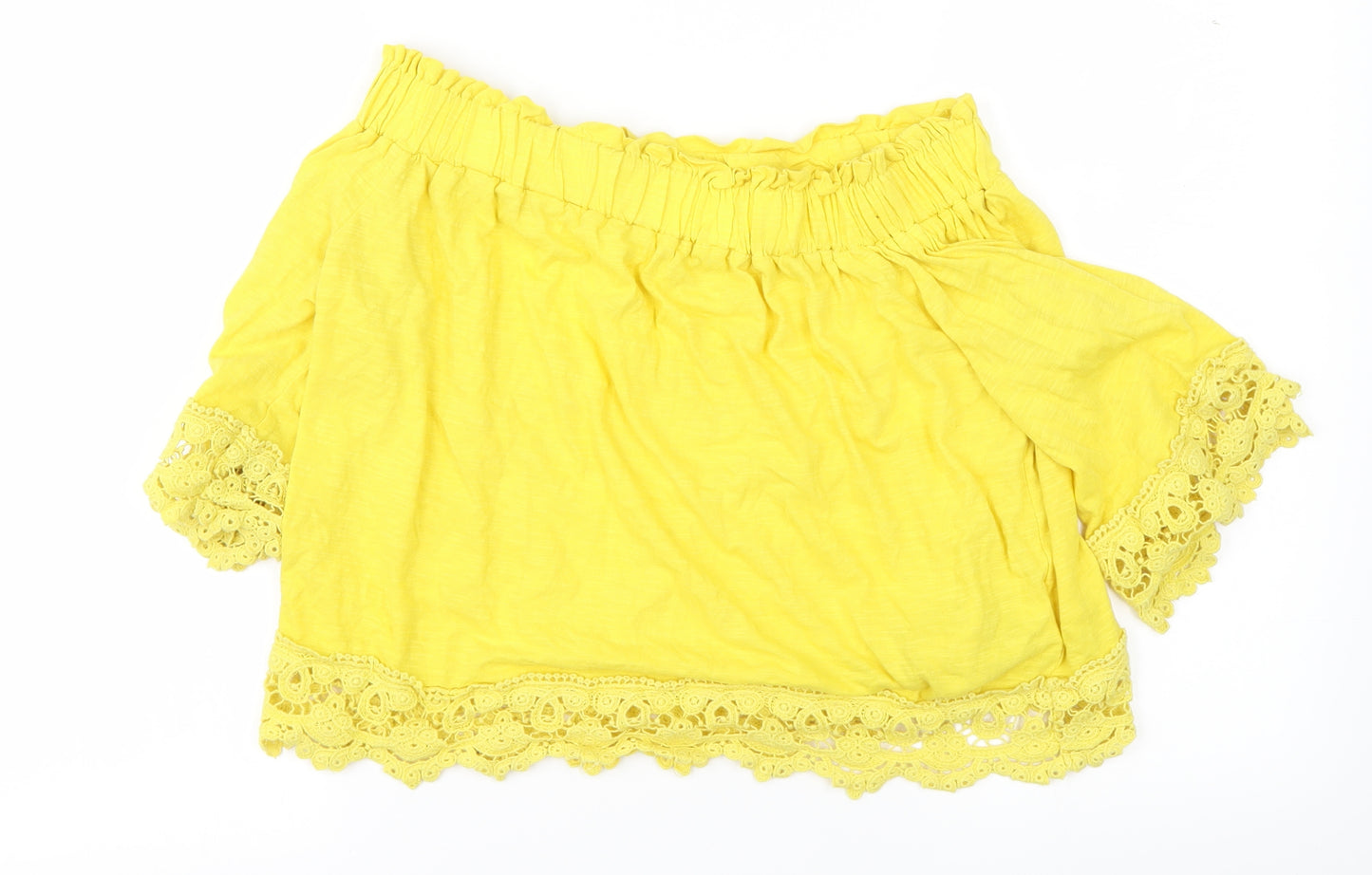 Select Womens Yellow   Basic T-Shirt Size 12