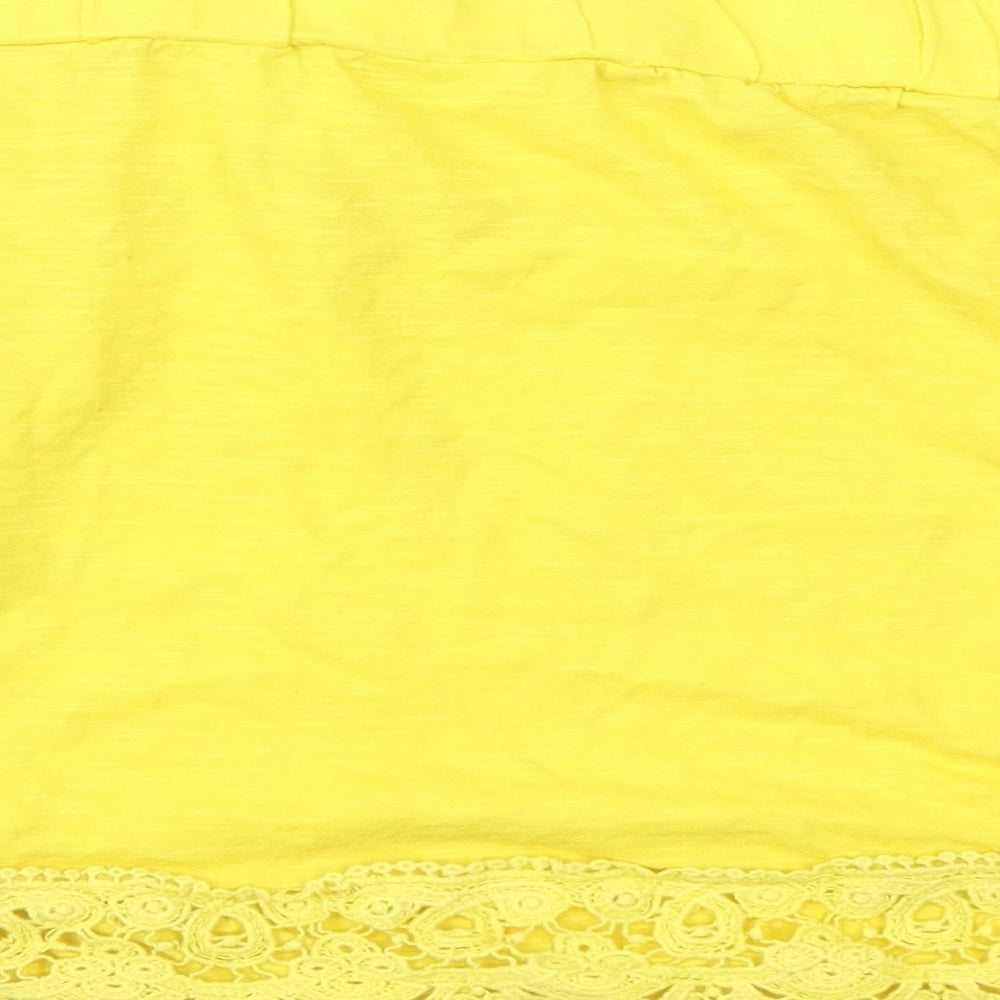 Select Womens Yellow   Basic T-Shirt Size 12