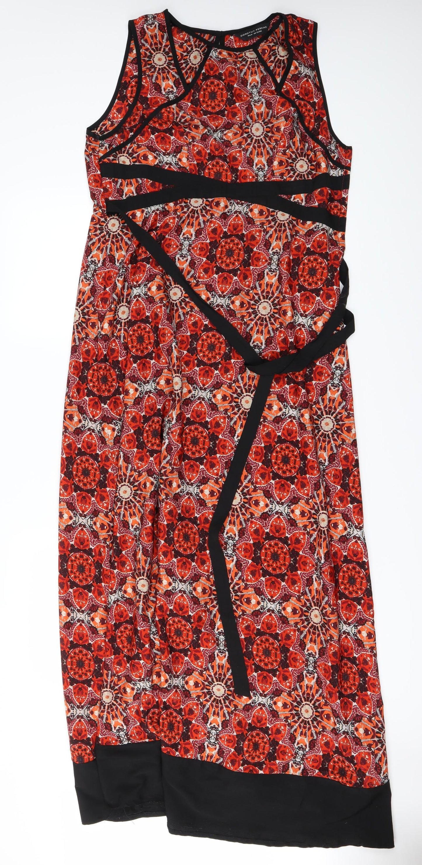 Dorothy Perkins Womens Red Floral  A-Line  Size 14