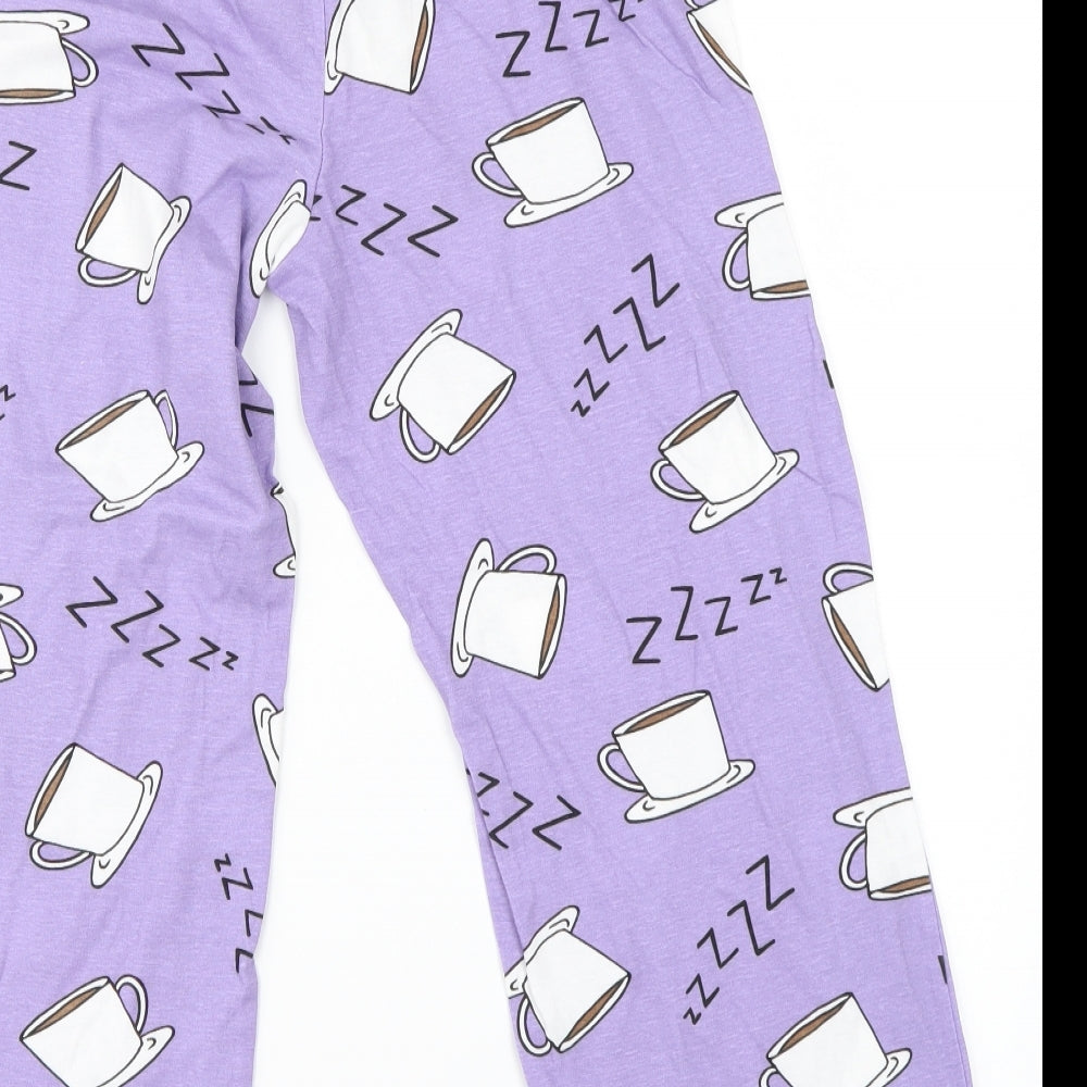 Preworn Girls Purple    Pyjama Pants Size 9-10 Years