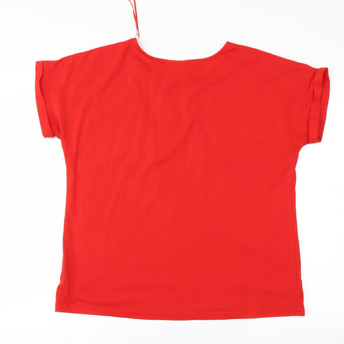 Klass Womens Red   Basic Blouse Size L