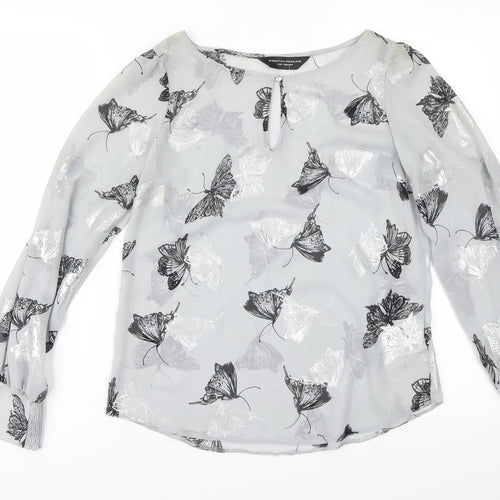 Dorothy Perkins Womens Grey   Basic Blouse Size 6