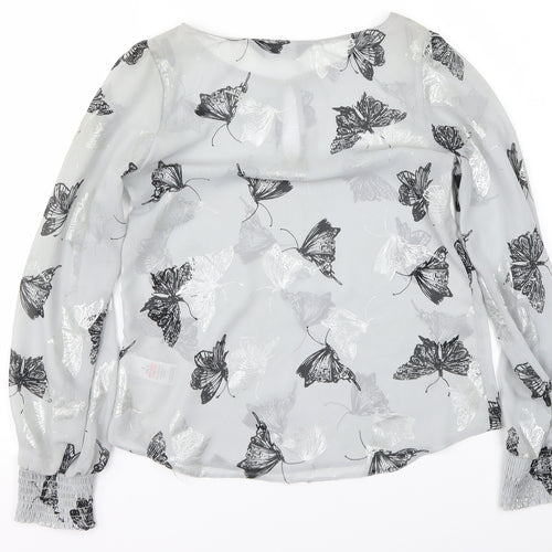 Dorothy Perkins Womens Grey   Basic Blouse Size 6