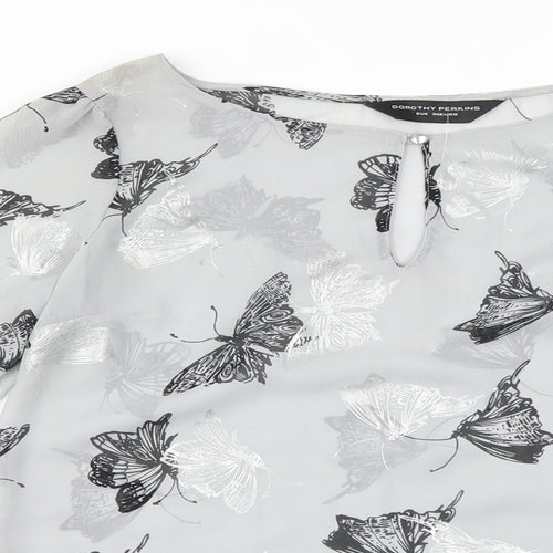 Dorothy Perkins Womens Grey   Basic Blouse Size 6