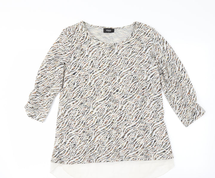 Klass Womens Beige Pullover Jumper Size M