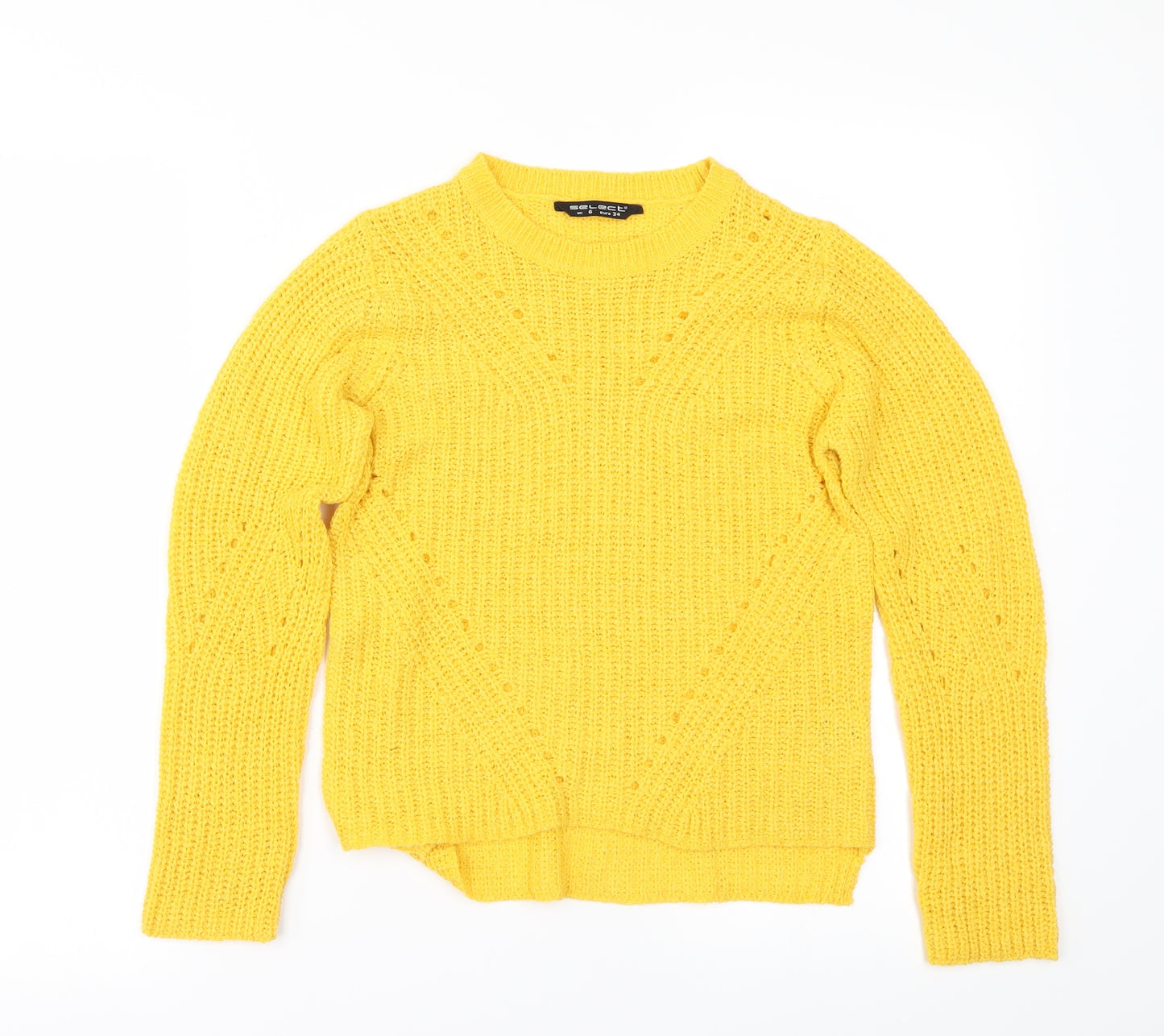 Select Womens Yellow   Pullover Jumper Size 6