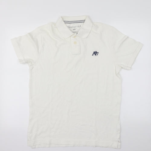 Aeropostale  Mens White    Polo Size M