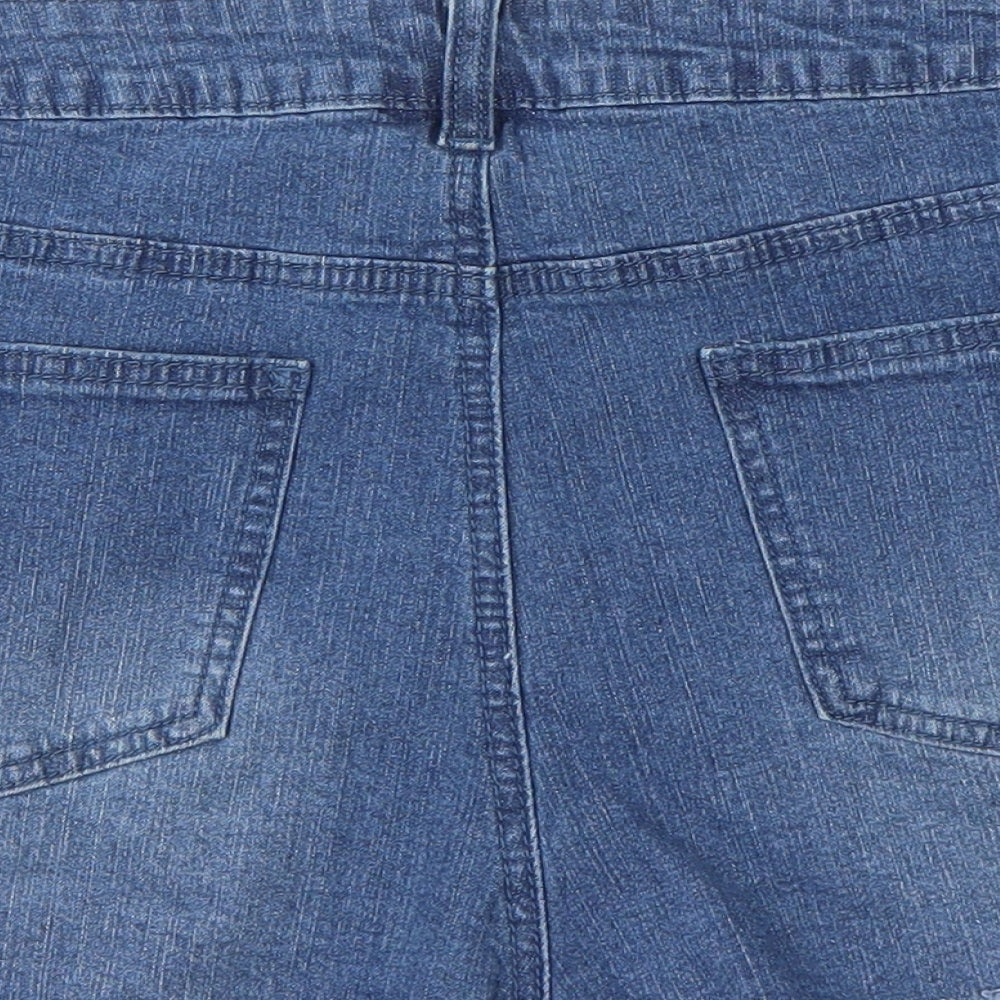 Boohoo Womens Blue   Cut-Off Shorts Size 12