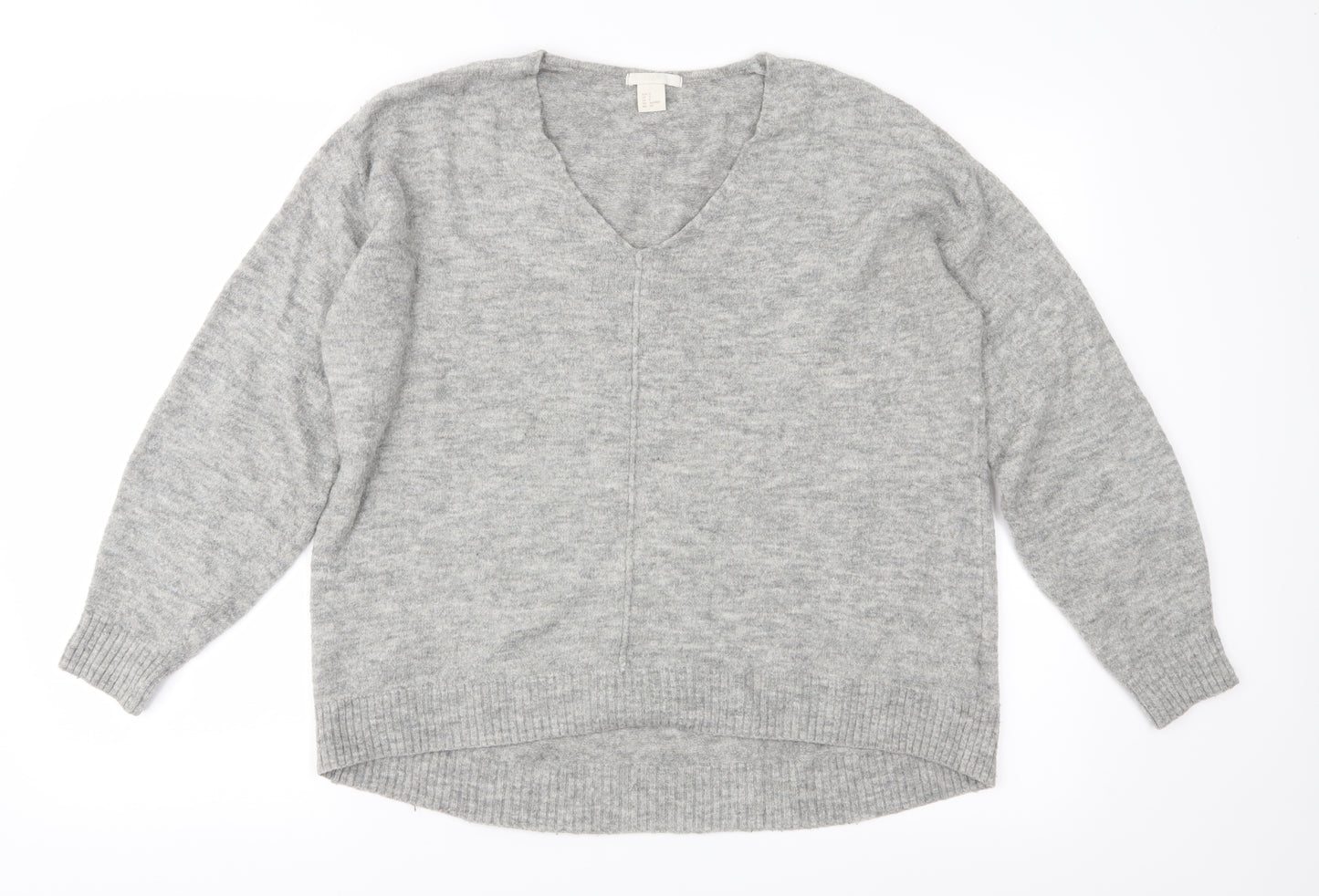 H&M Womens Grey  Knit Pullover Jumper Size S