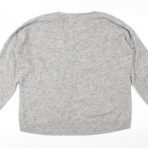 H&M Womens Grey  Knit Pullover Jumper Size S