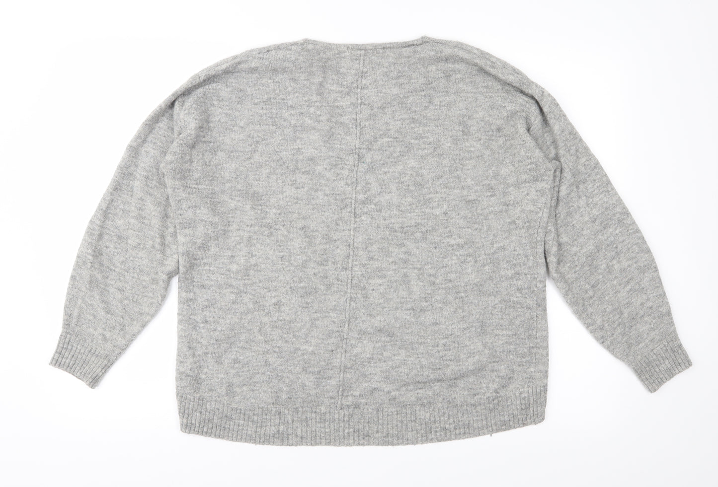 H&M Womens Grey  Knit Pullover Jumper Size S