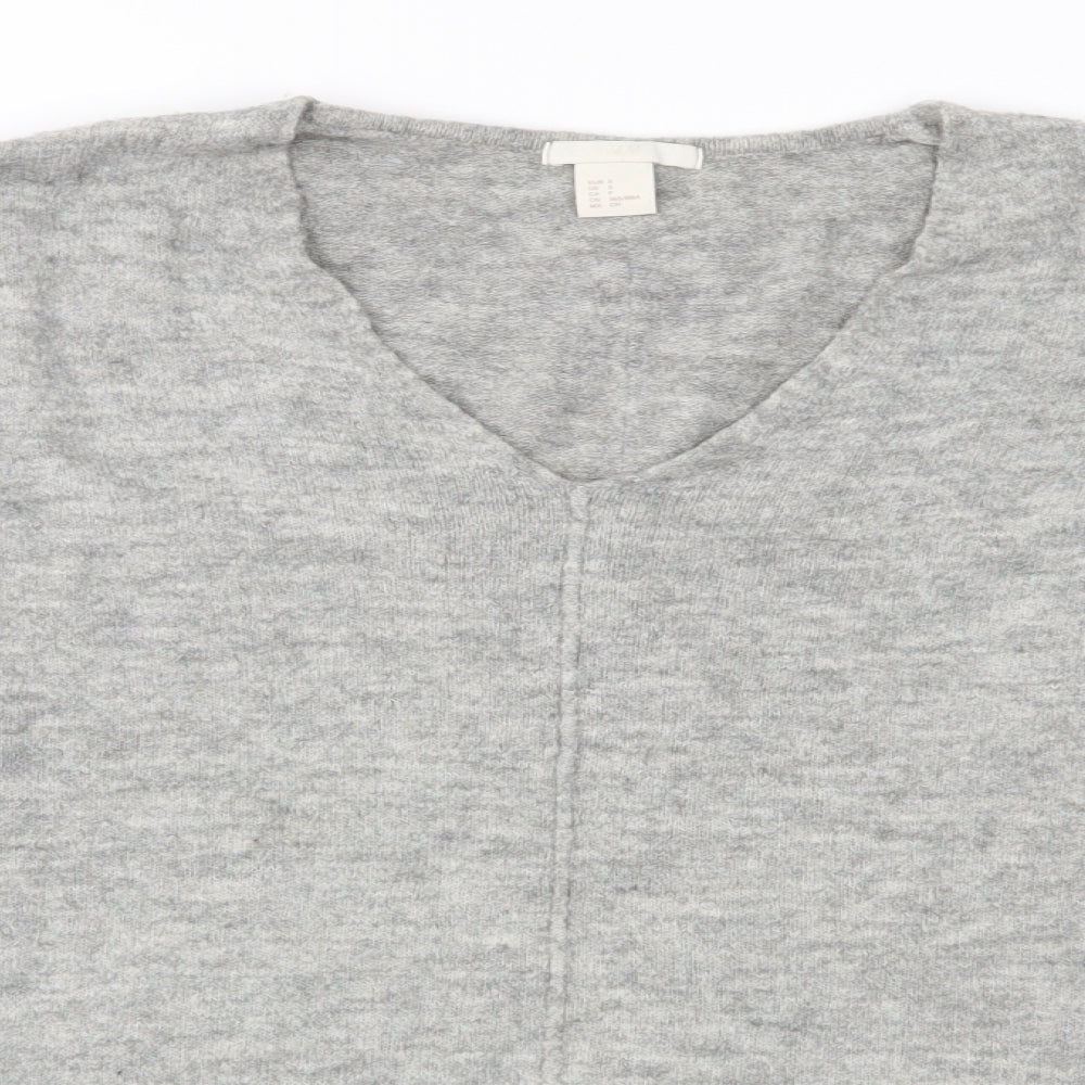 H&M Womens Grey  Knit Pullover Jumper Size S