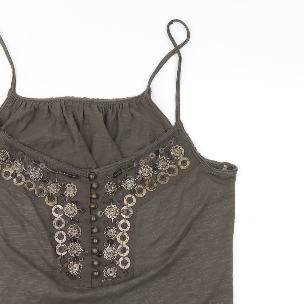 NEXT Womens Green  Jersey Camisole T-Shirt Size 12