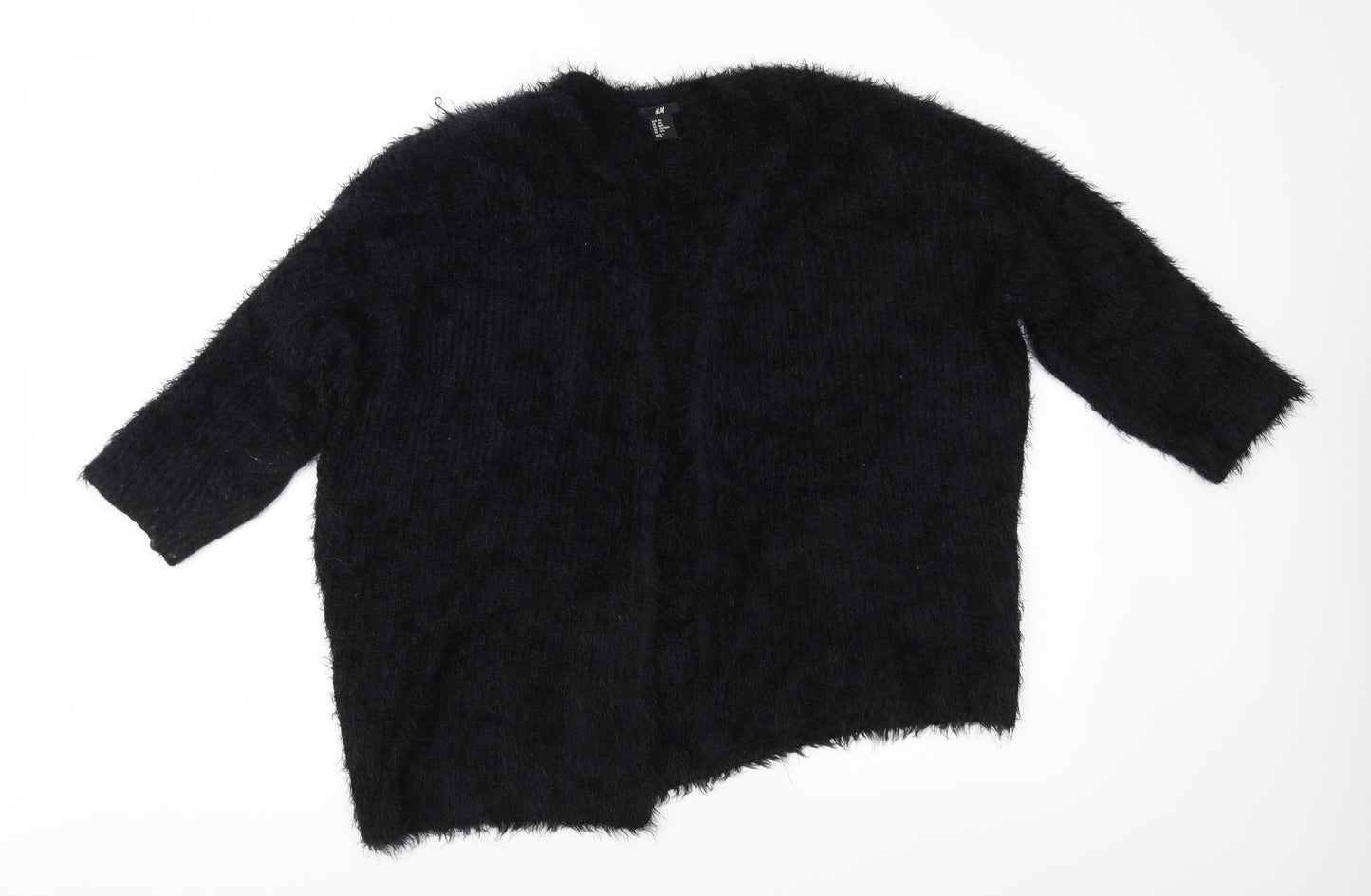 H&M Womens Black  Knit Cardigan Jumper Size M