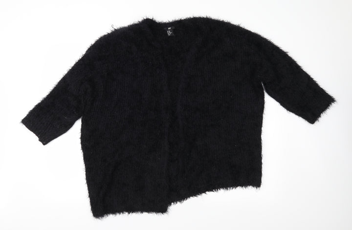 H&M Womens Black  Knit Cardigan Jumper Size M