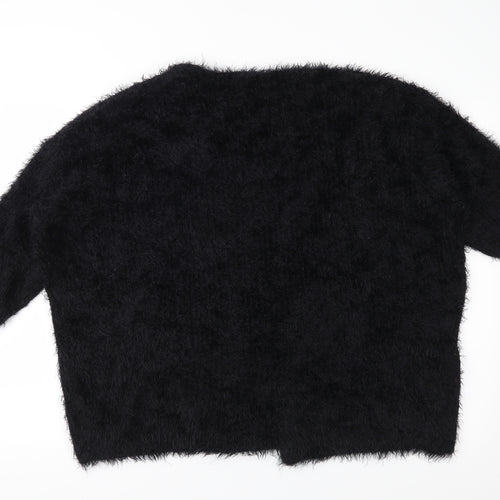 H&M Womens Black  Knit Cardigan Jumper Size M