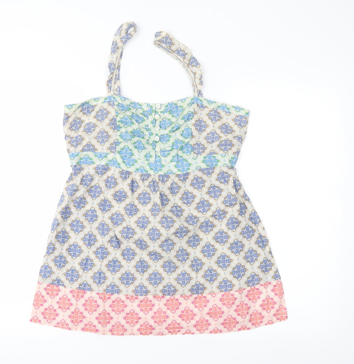 NEXT Womens Blue Geometric  Basic Blouse Size 12
