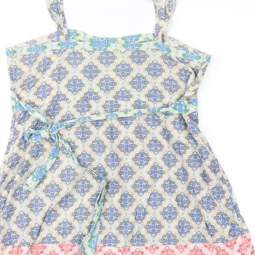 NEXT Womens Blue Geometric  Basic Blouse Size 12