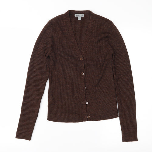 MNG Womens Brown  Knit Cardigan Jumper Size M