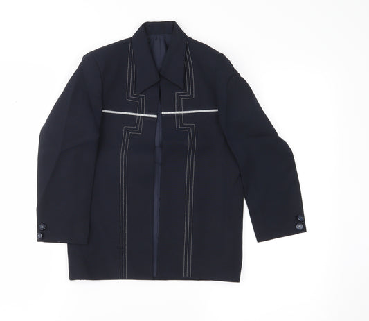 Front view of Preworn boys’ blue jacket, size 5, years