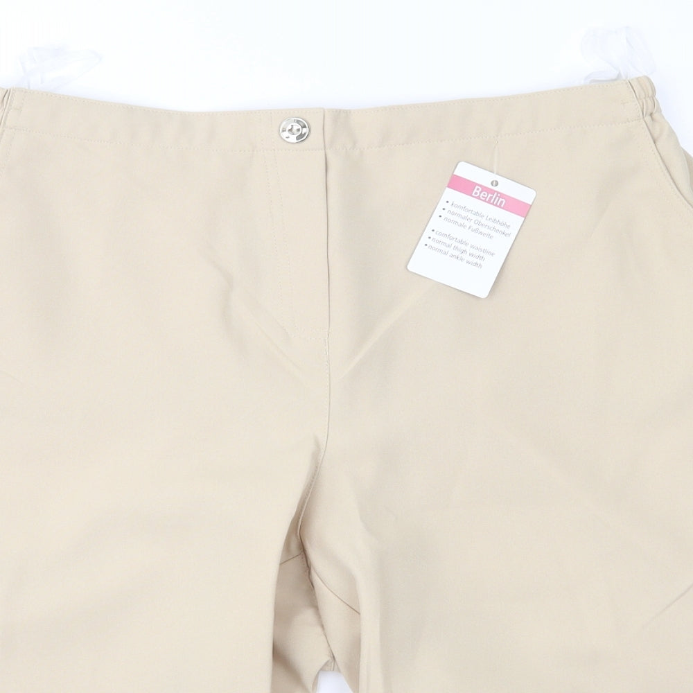 Berlin Womens Beige   Chino Shorts Size 20