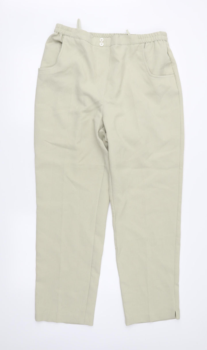 Anthology Womens Beige Trousers Size 16 L29 in