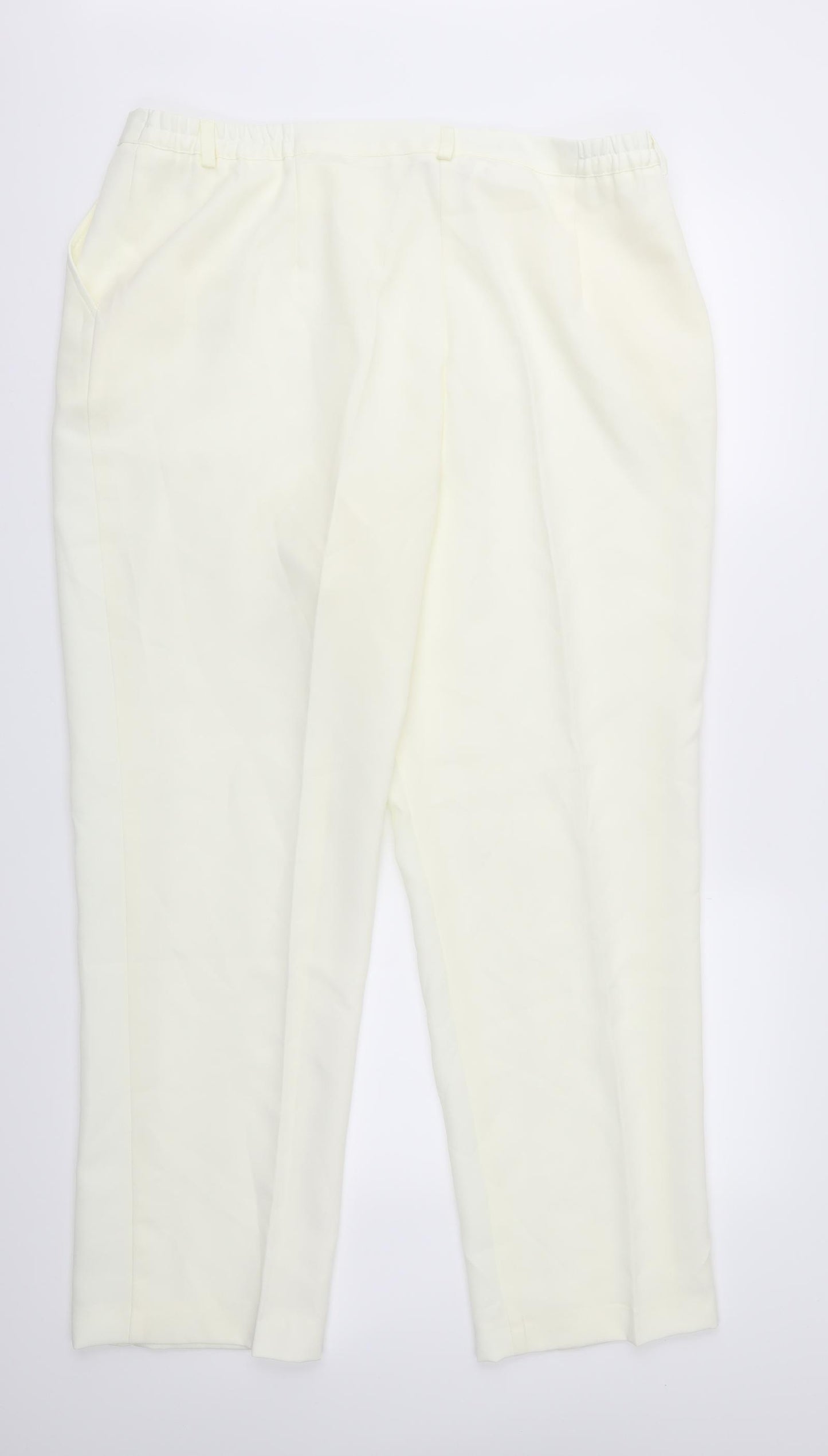 Afibel Womens Ivory   Trousers  Size 18 L28 in