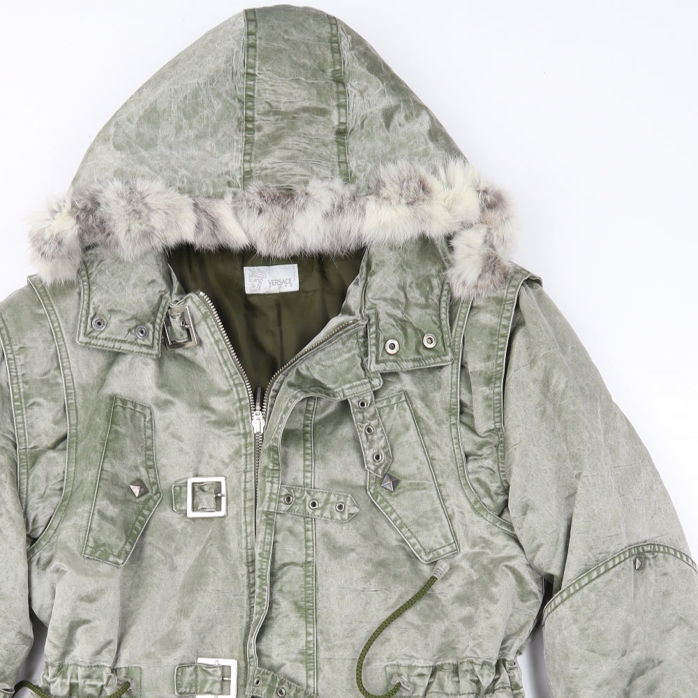 Versace Girls Green   Parka Coat Size 10 Years