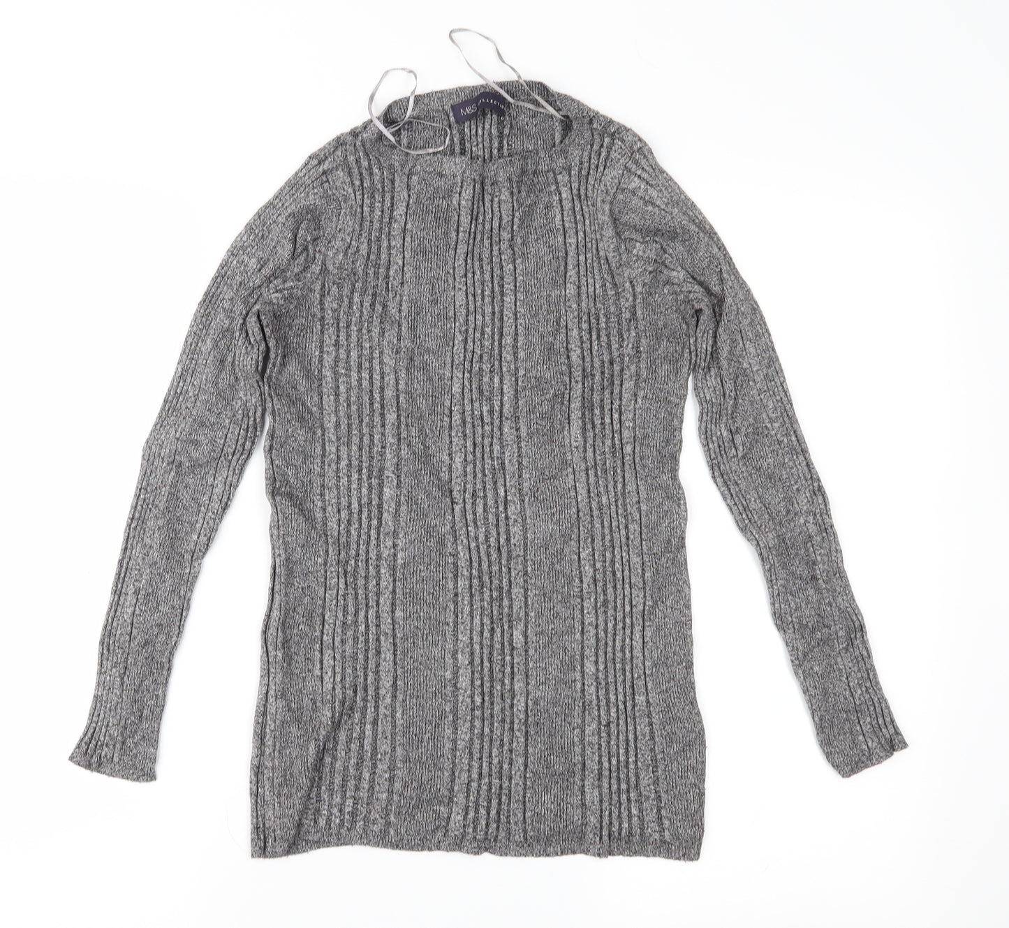 Marks and Spencer Womens Grey  Knit Pullover Jumper Size 14
