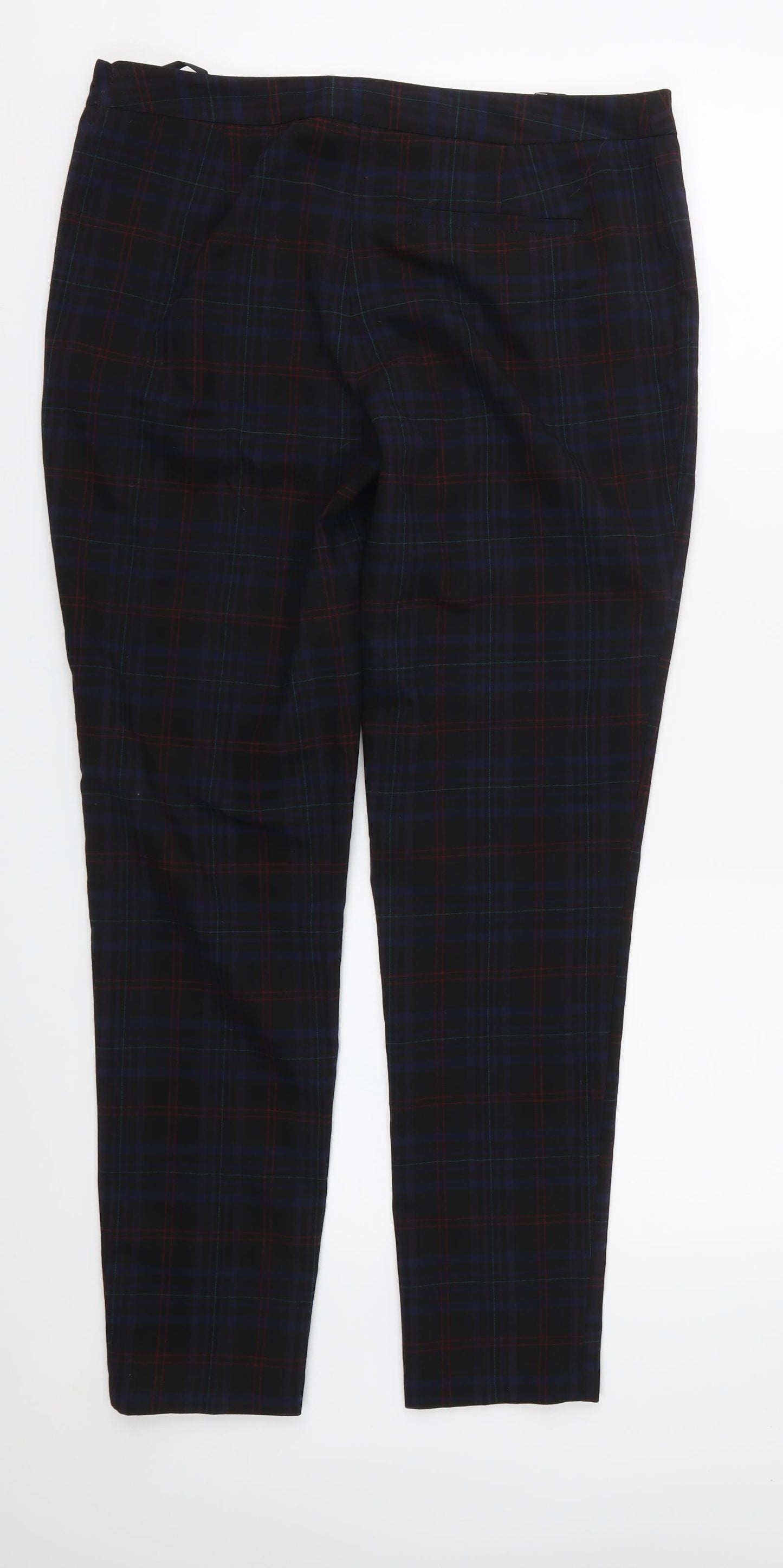 Atmosphere Womens Black Plaid  Trousers  Size 12 L28 in