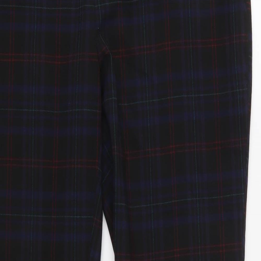 Atmosphere Womens Black Plaid  Trousers  Size 12 L28 in