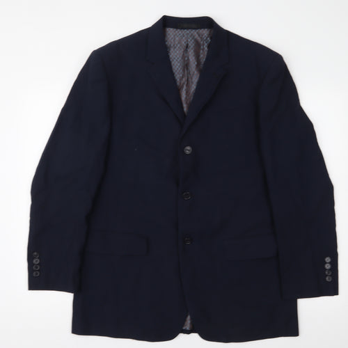 Henley & Knight Mens Blue   Jacket Suit Jacket Size 42