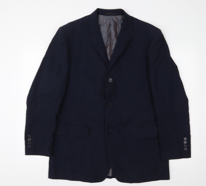 Henley & Knight Mens Blue   Jacket Suit Jacket Size 42