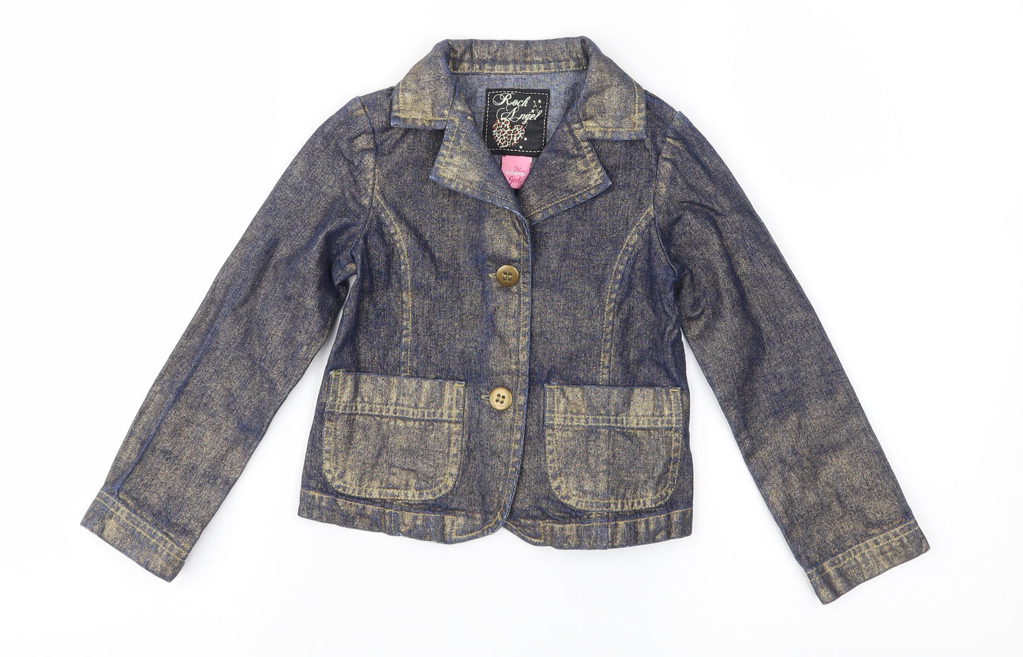 Adams Girls Blue  Denim Jacket  Size 4 Years