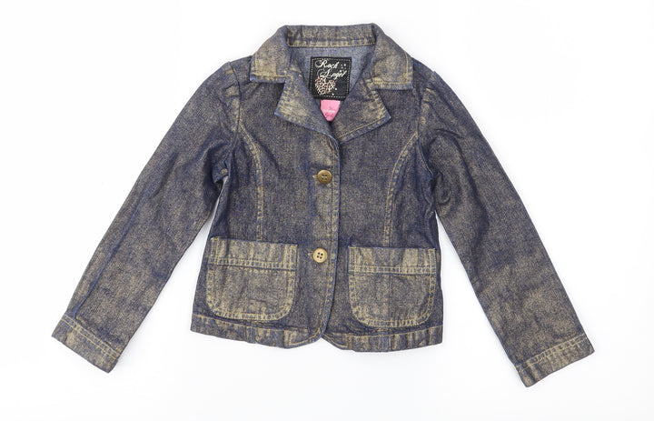 Adams Girls Blue  Denim Jacket  Size 4 Years