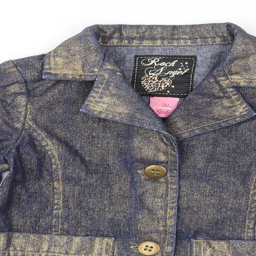 Adams Girls Blue  Denim Jacket  Size 4 Years