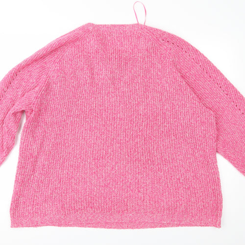 George Womens Pink  Knit Pullover Jumper Size XL