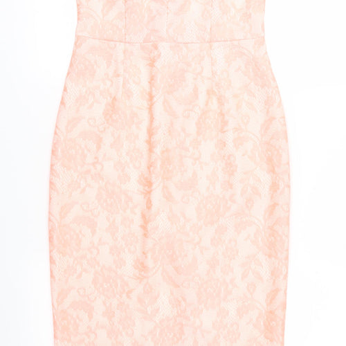 River Island Womens Orange Floral  Sheath  Size 10