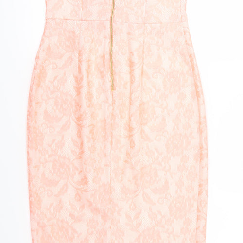 River Island Womens Orange Floral  Sheath  Size 10