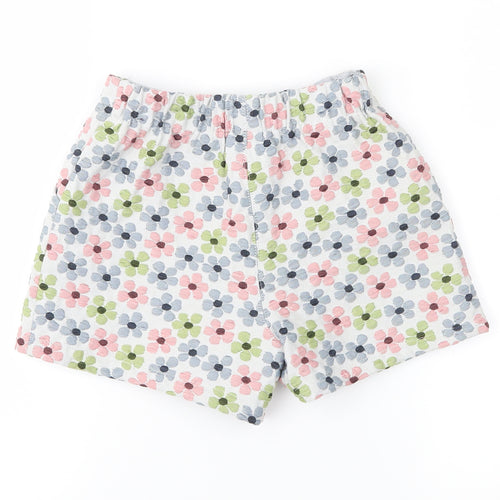 NEXT Girls Grey Floral  Mom Shorts Size 7 Years