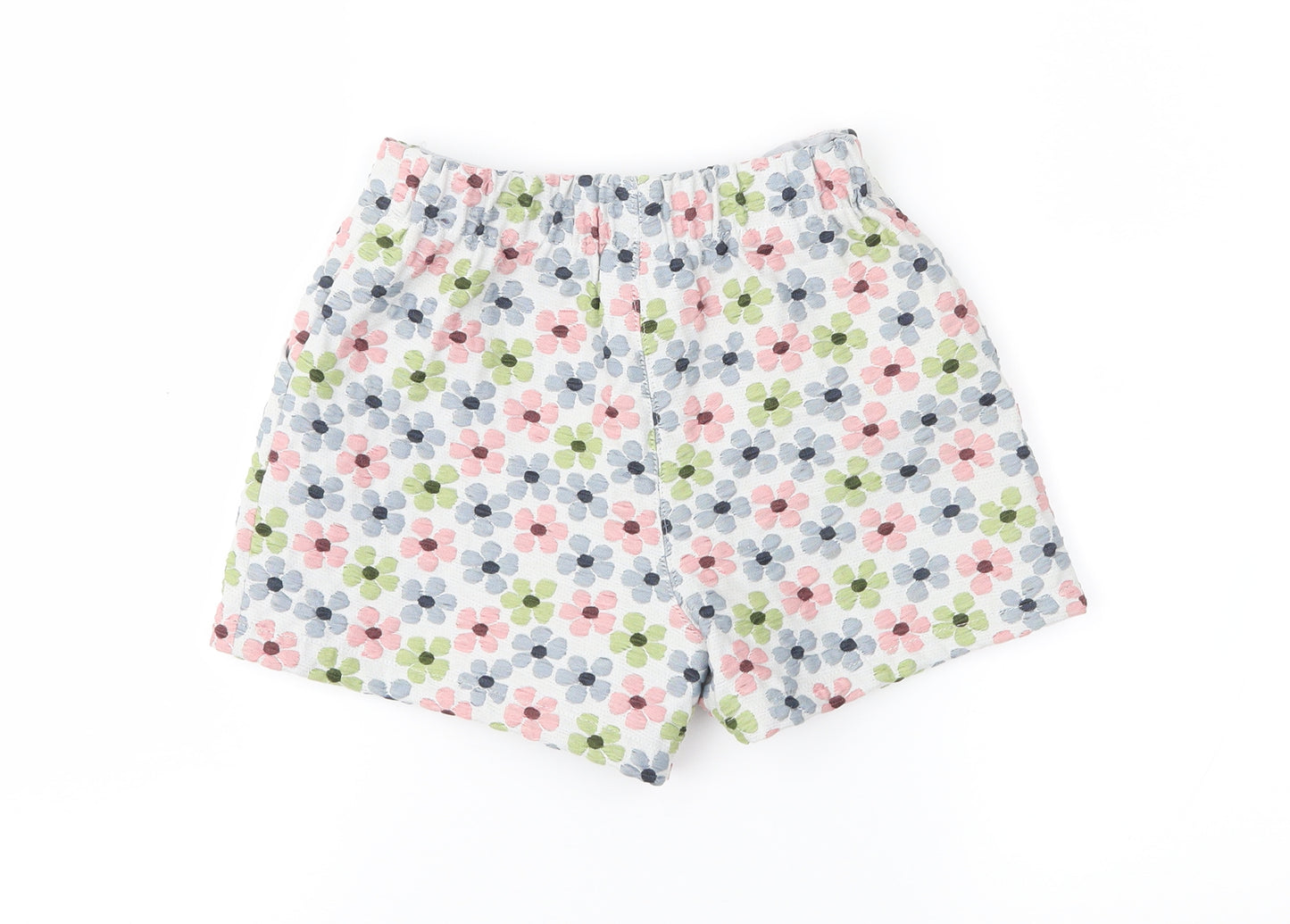 NEXT Girls Grey Floral  Mom Shorts Size 7 Years