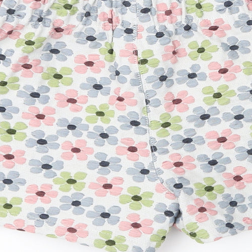 NEXT Girls Grey Floral  Mom Shorts Size 7 Years