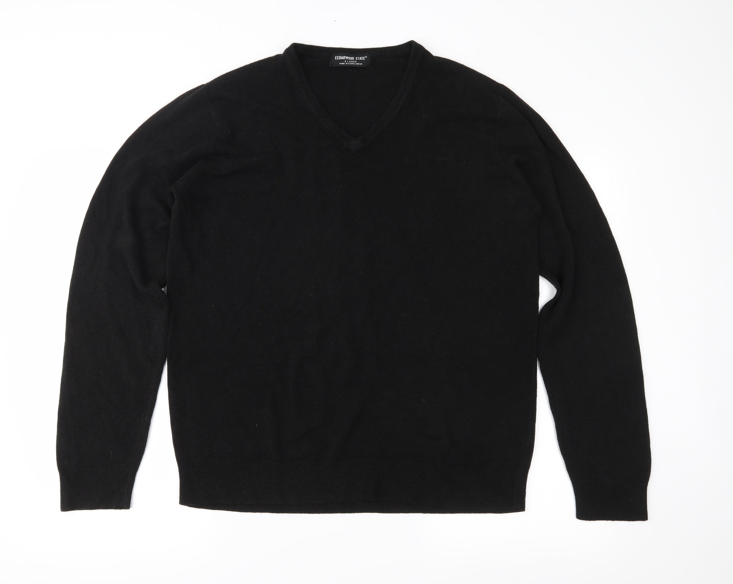 Cedar Wood State Mens Black  Knit Pullover Jumper Size XL