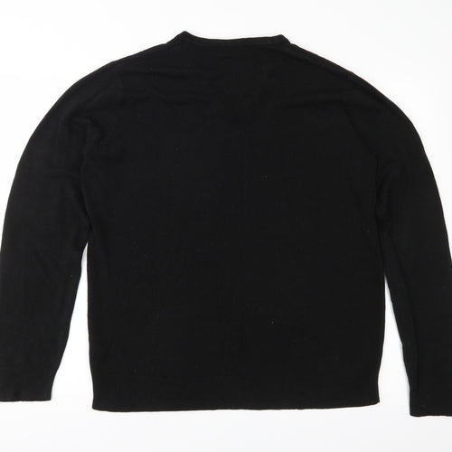 Cedar Wood State Mens Black  Knit Pullover Jumper Size XL