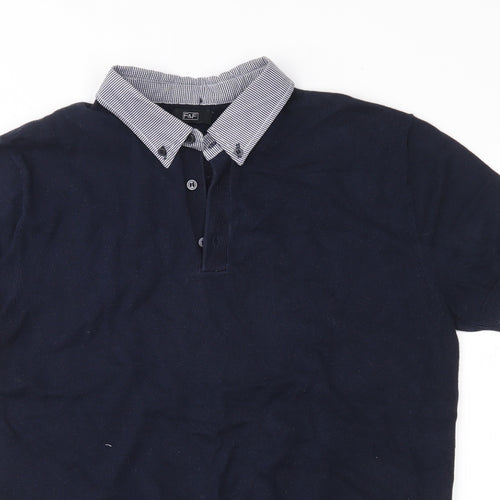 F&F Mens Blue  Knit Pullover Jumper Size S