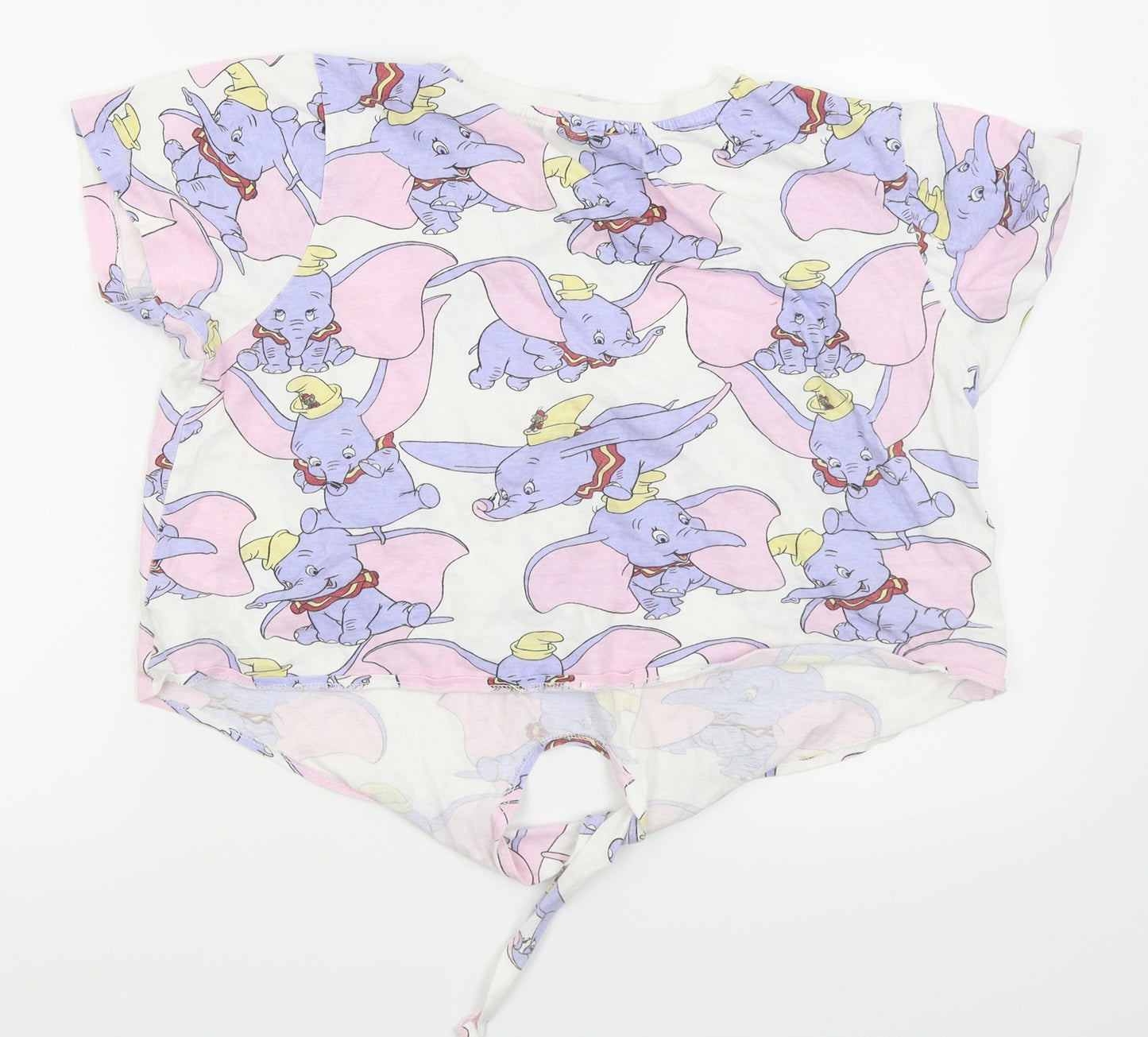 Primark Womens White   Cropped T-Shirt Size 10  - Disney