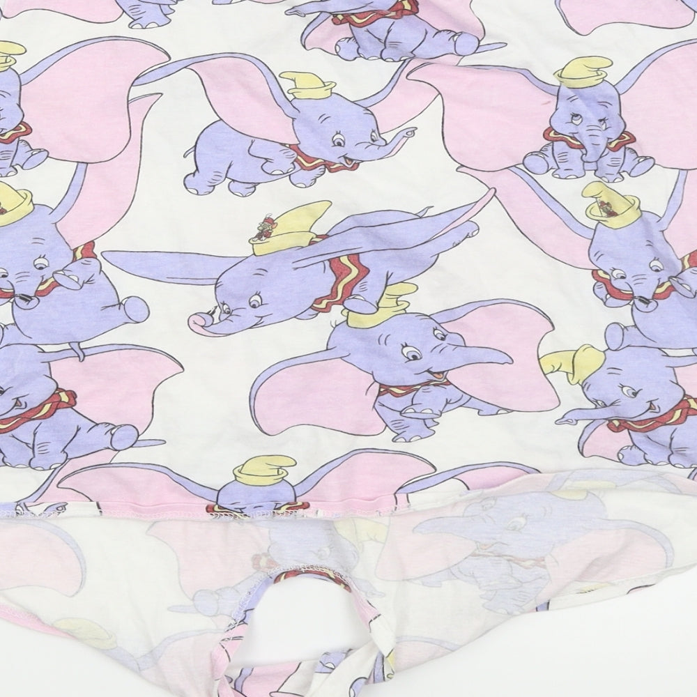 Primark Womens White   Cropped T-Shirt Size 10  - Disney