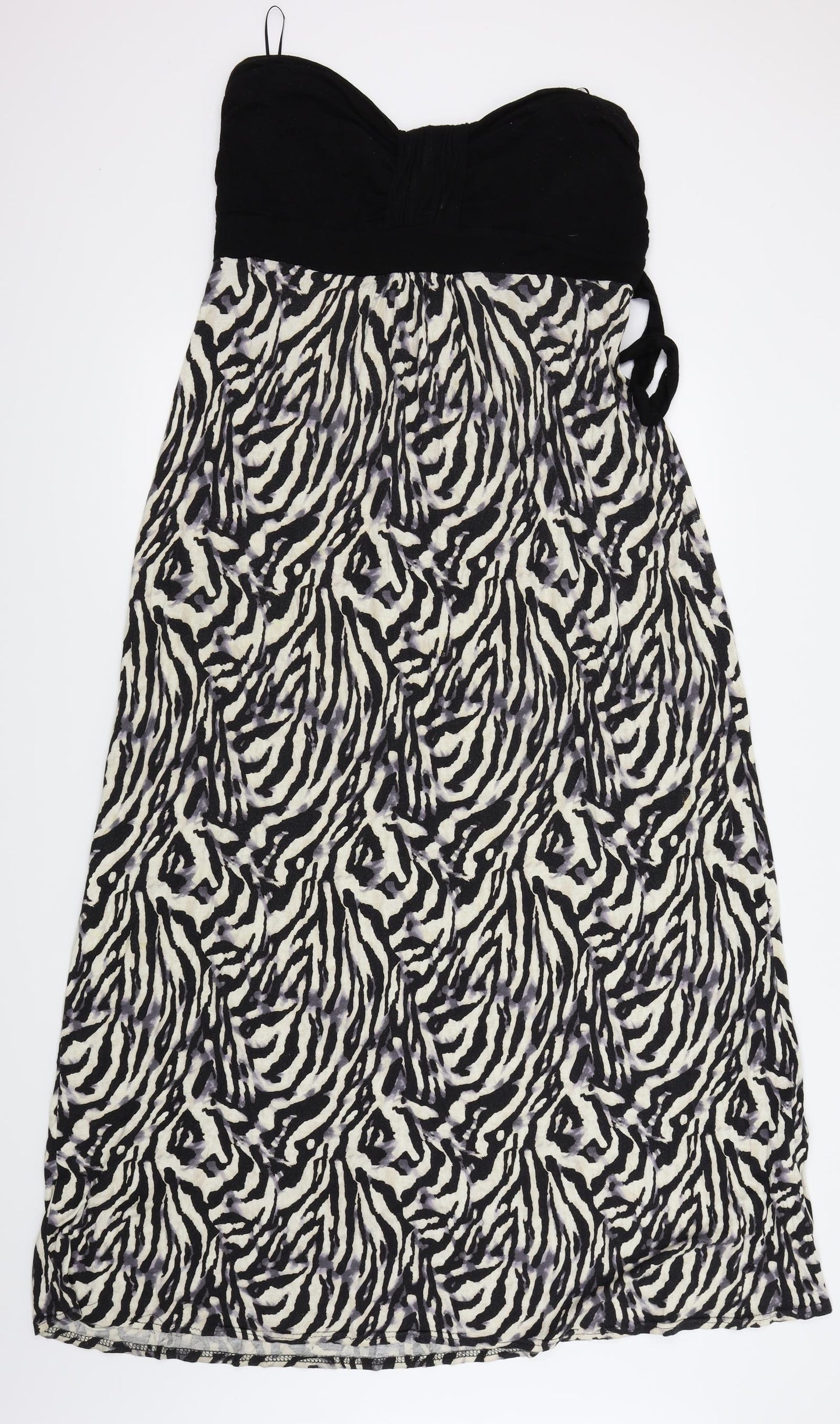 New Look Womens Black Animal Print  Fit & Flare  Size 18