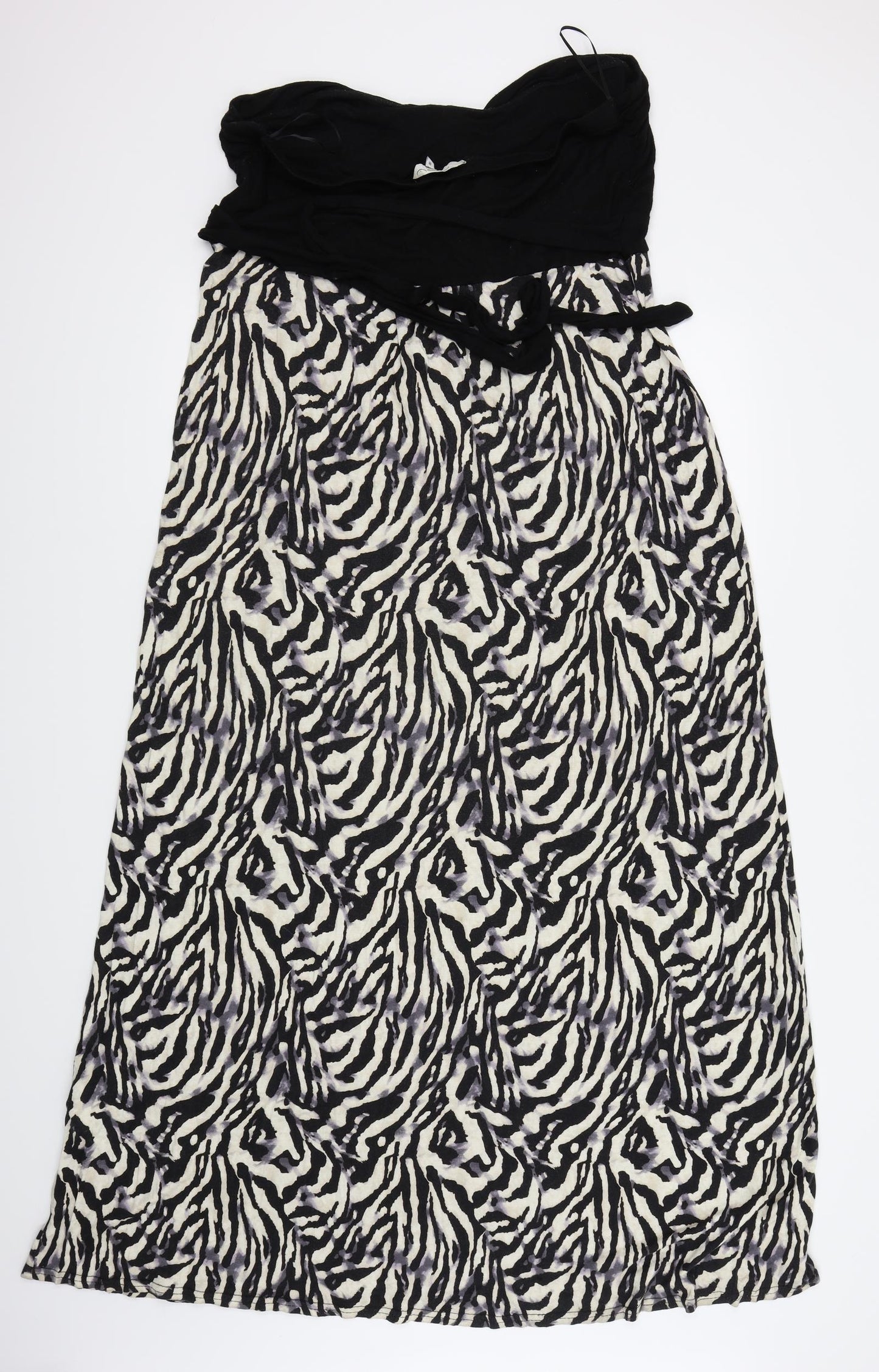 New Look Womens Black Animal Print  Fit & Flare  Size 18
