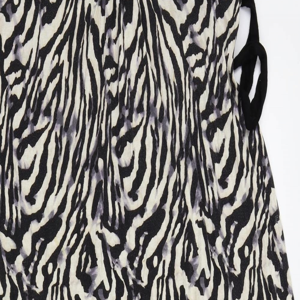 New Look Womens Black Animal Print  Fit & Flare  Size 18